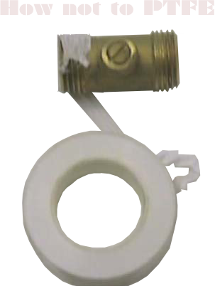 How not to fit a compression fitting with PTFE